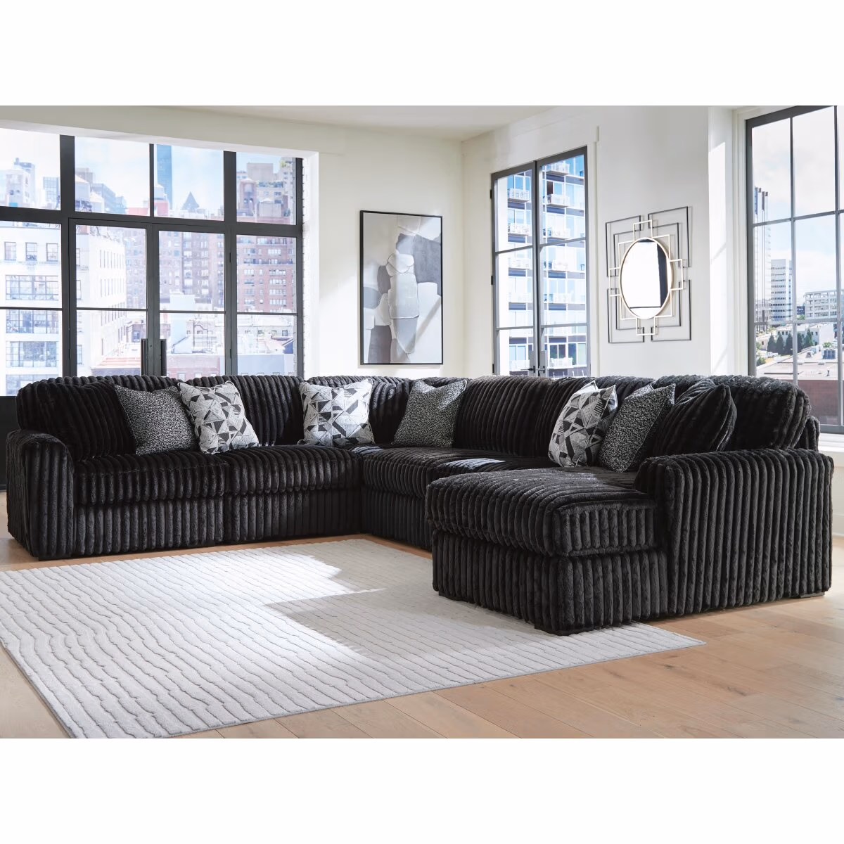 Midnight-Madness 6-Piece Sectional with Chaise - Image 2