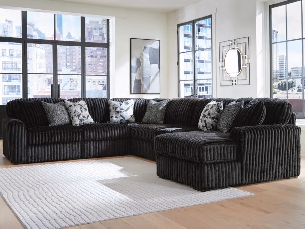 Midnight-Madness 6-Piece Sectional with Chaise - Image 2