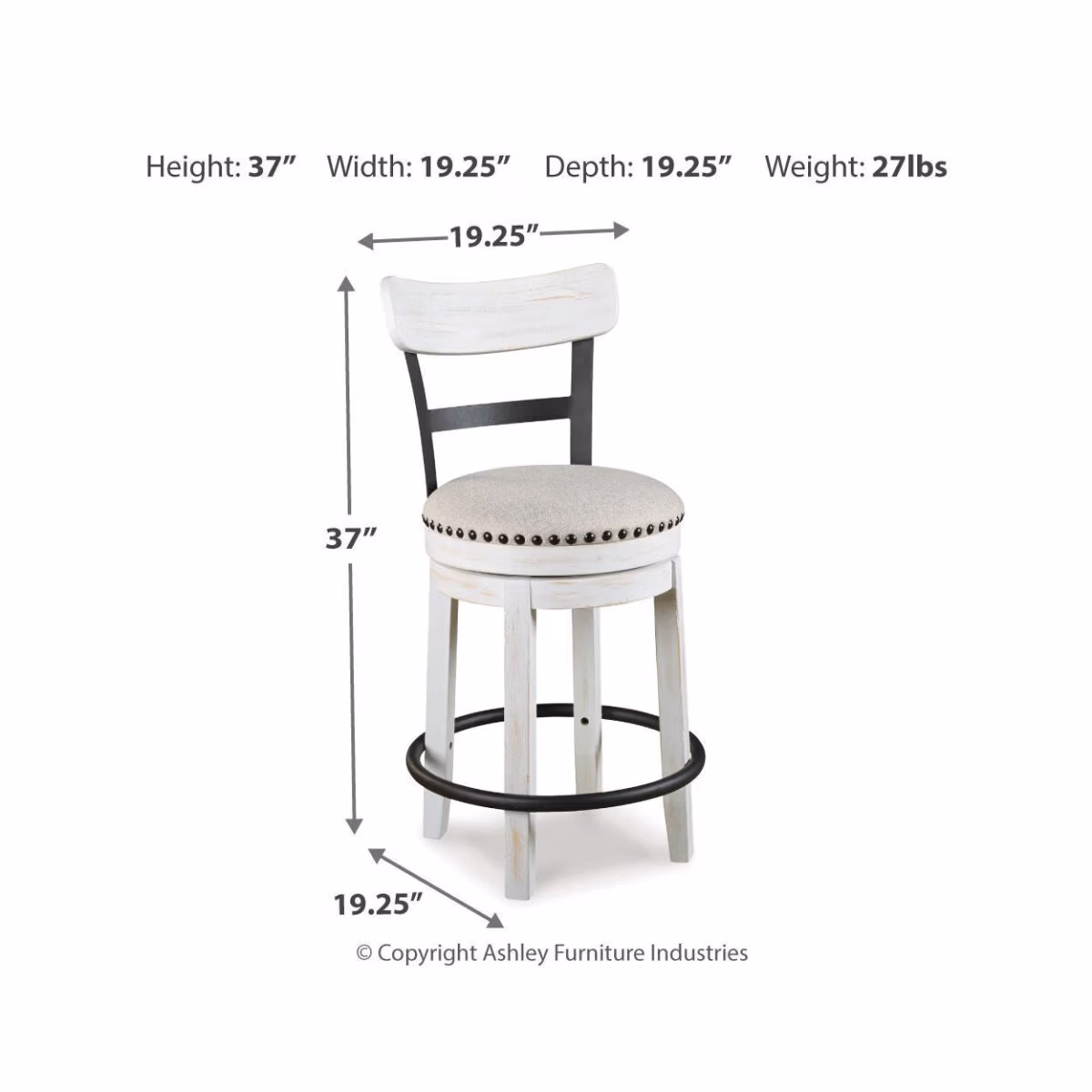 Valebeck Counter Height Dining Table, 4 Barstools and Server - Image 12