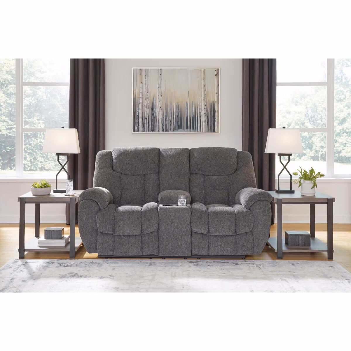 Foreside Reclining Loveseat with Console - Image 3
