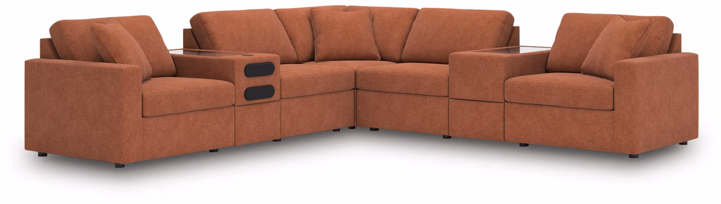 Modmax 7-Piece Balanced Sectional with Audio and Storage Consoles
