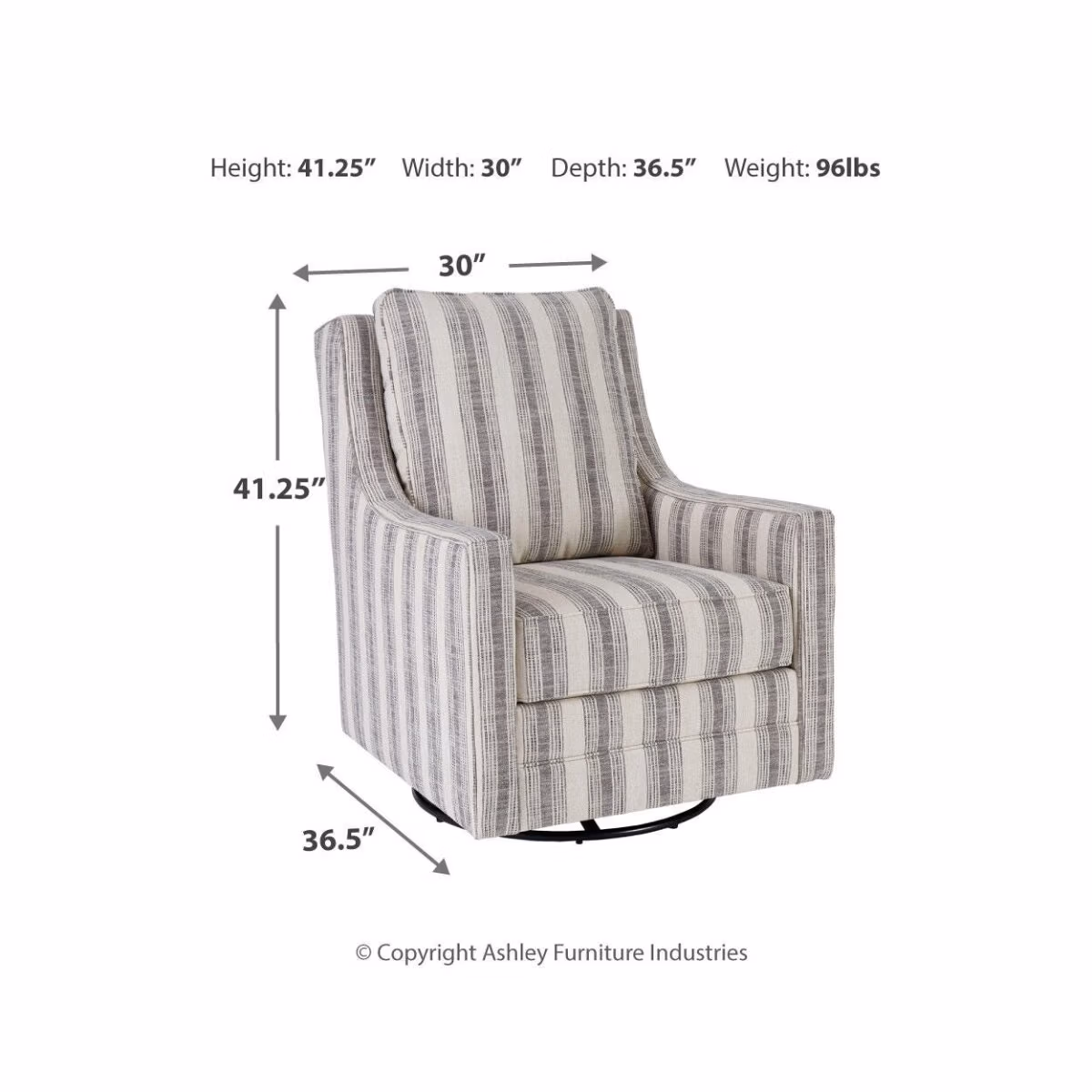 Kambria Swivel Glider Accent Chair - Image 5