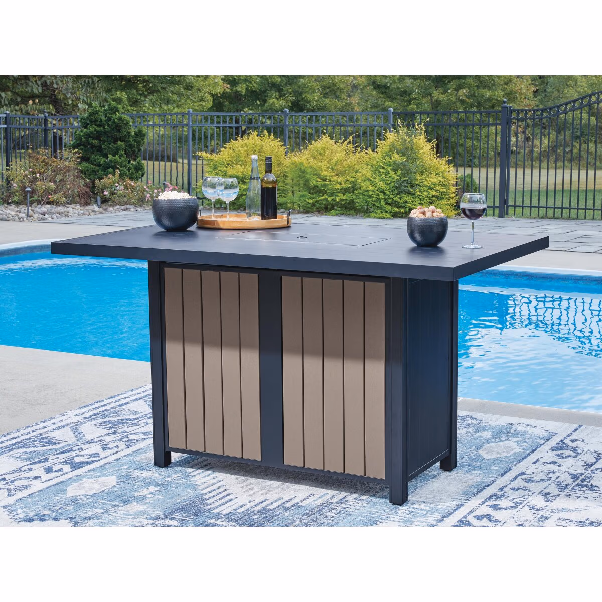 East Beach Outdoor Bar Table with Fire Pit - Image 7