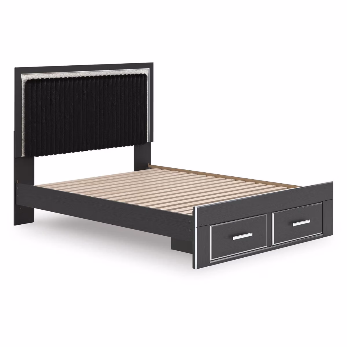 Zuraleus Queen Upholstered Panel Platform Storage Bed - Image 4