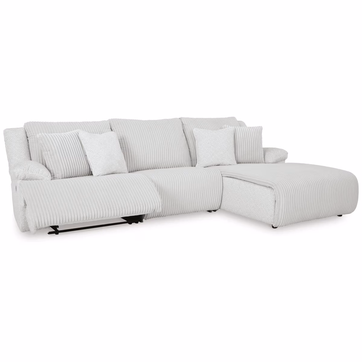Top Tier 3-Piece Reclining Sectional Sofa Chaise - Image 4
