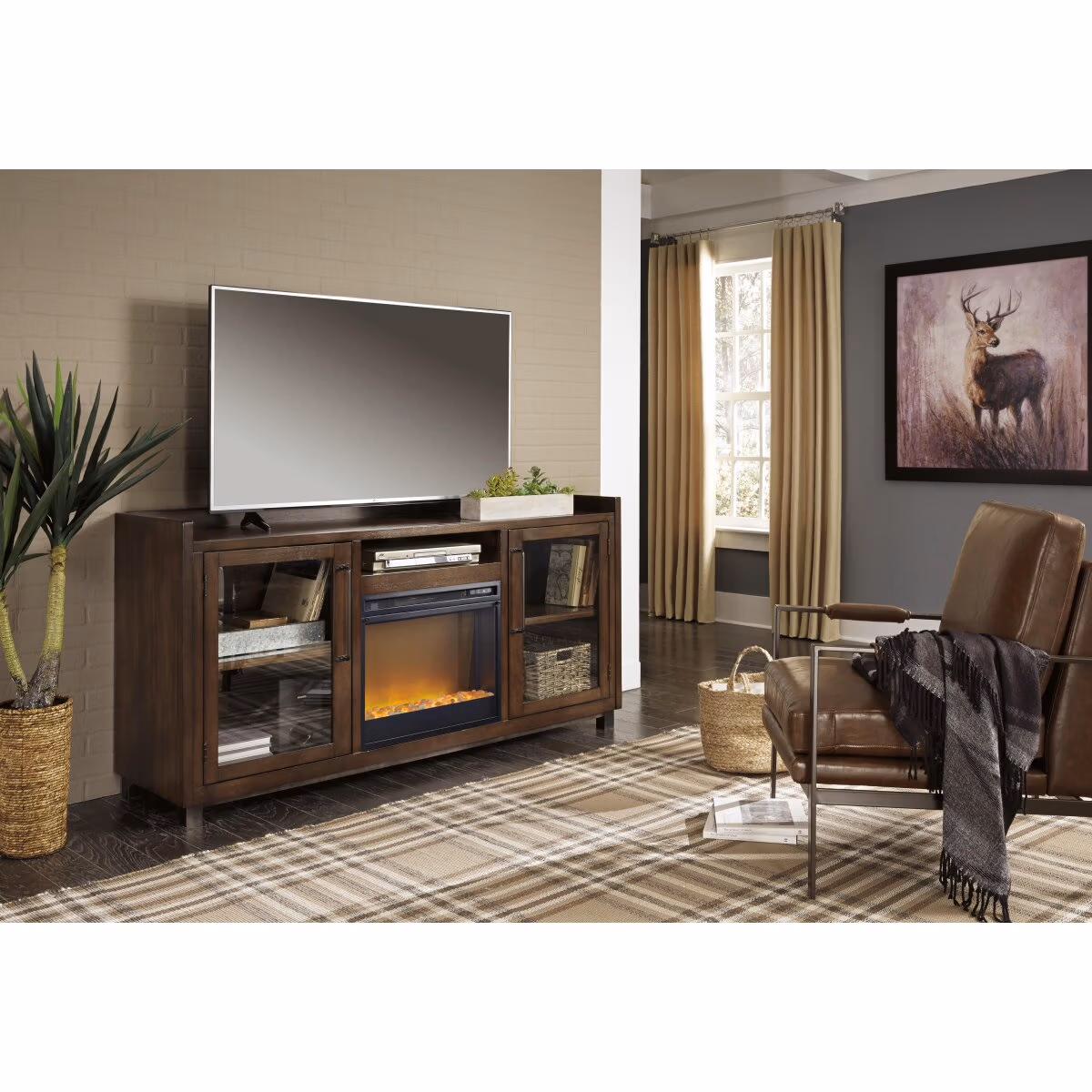 Starmore 70" TV Stand with Electric Fireplace - Image 11