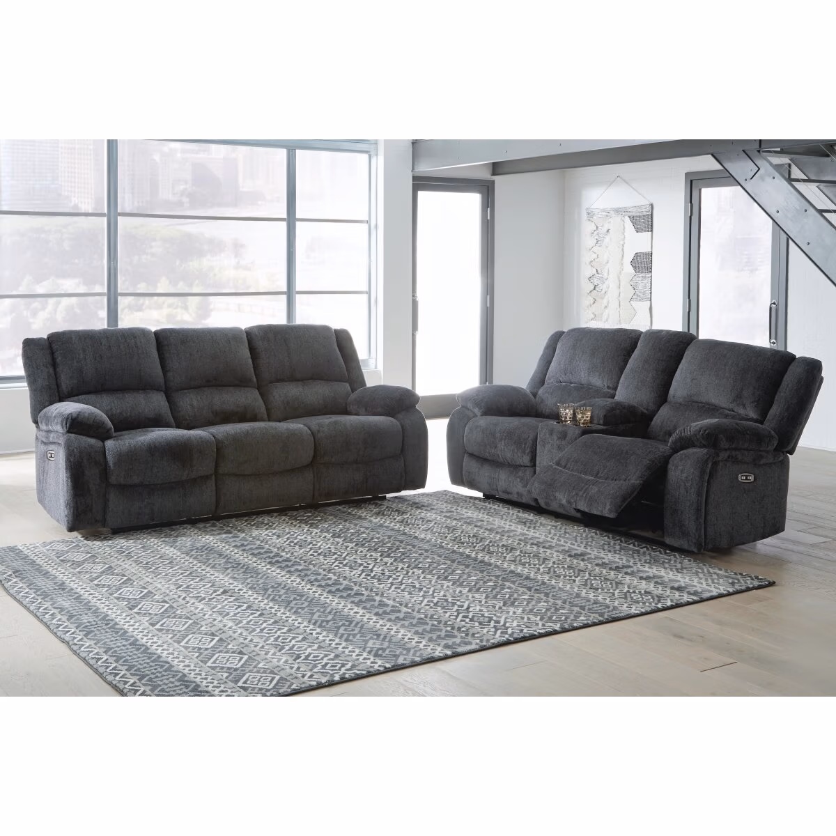 Draycoll Power Reclining Sofa and Loveseat - Image 2