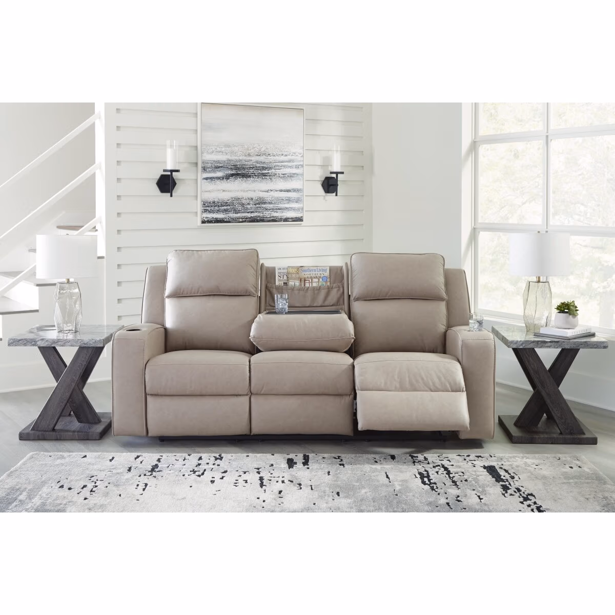Lavenhorne Reclining Sofa with Drop Down Table - Image 8
