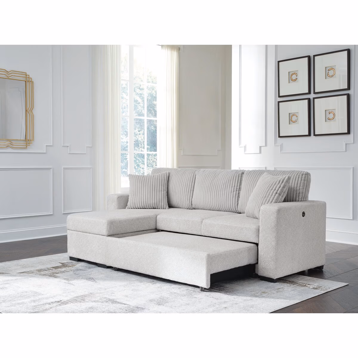 Wohlen 2-Piece Sectional with Pop Up Sleeper and Chaise - Image 11