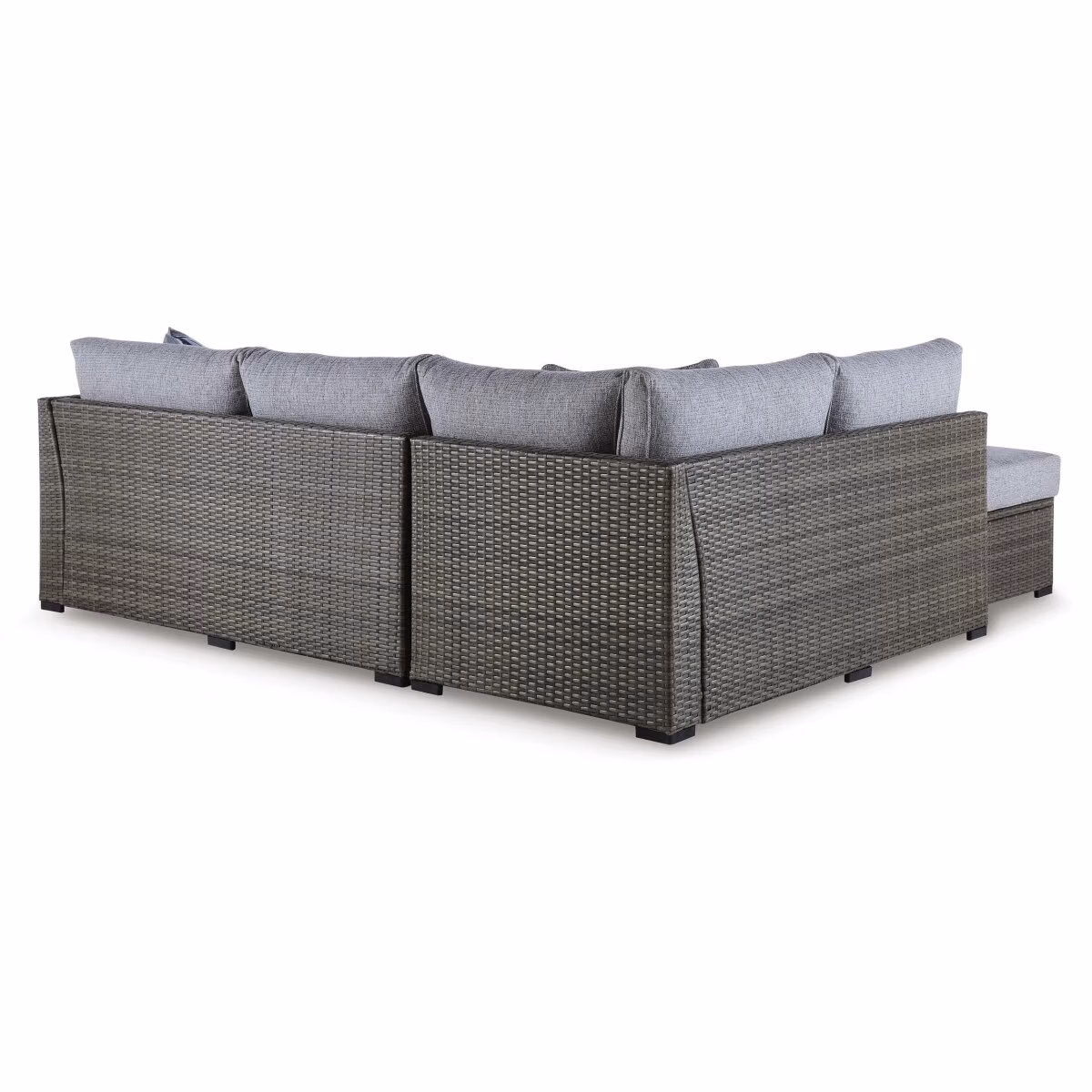 Petal Road Outdoor Loveseat Sectional/Ottoman/Table Set (Set of 4) - Image 6