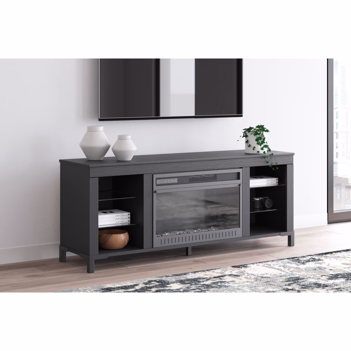 Cayberry 60" TV Stand with Electric Fireplace - Image 3