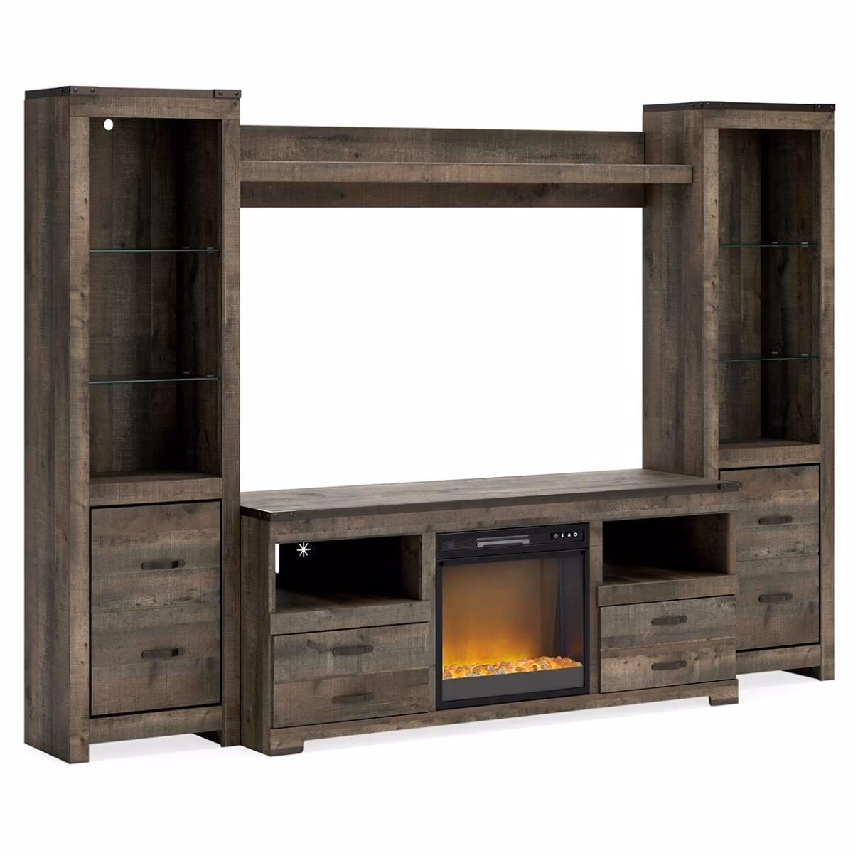 Trinell 4-Piece Entertainment Center with Electric Fireplace - Image 2