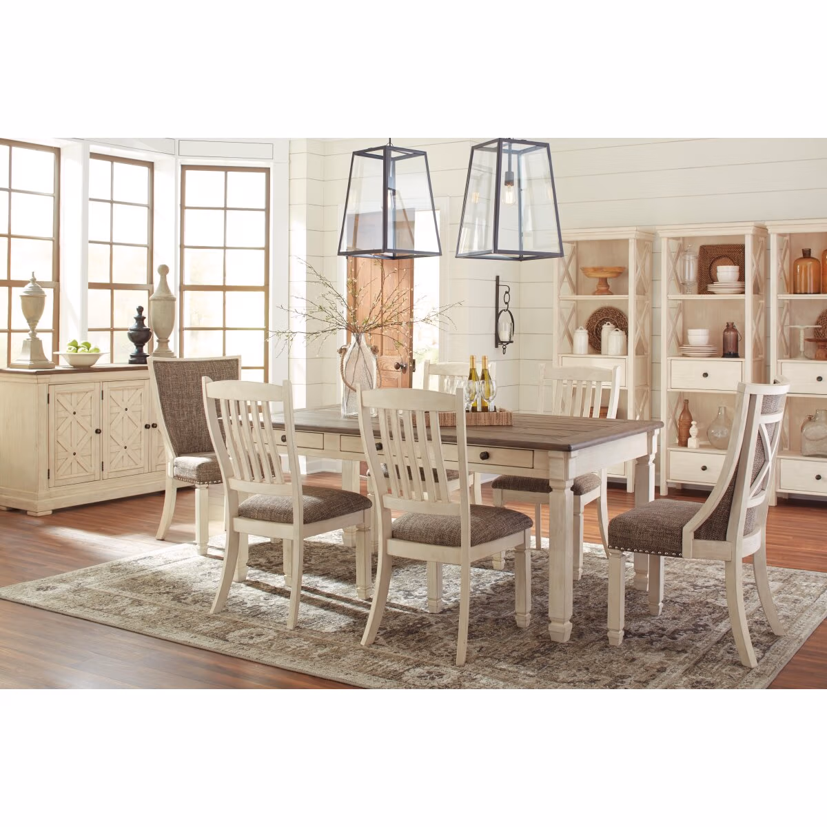 Bolanburg Dining Table, 4 Chairs, Bench, Server and Display Cabinet - Image 26