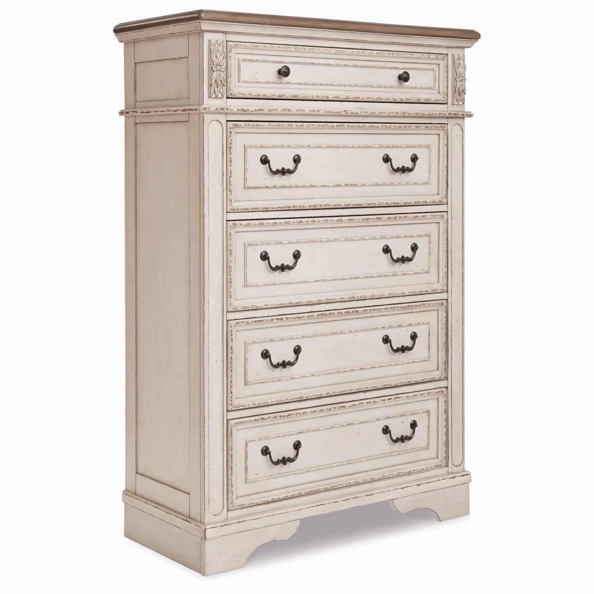 Realyn Queen Upholstered Bed, Dresser, Mirror, Chest and Nightstand - Image 8