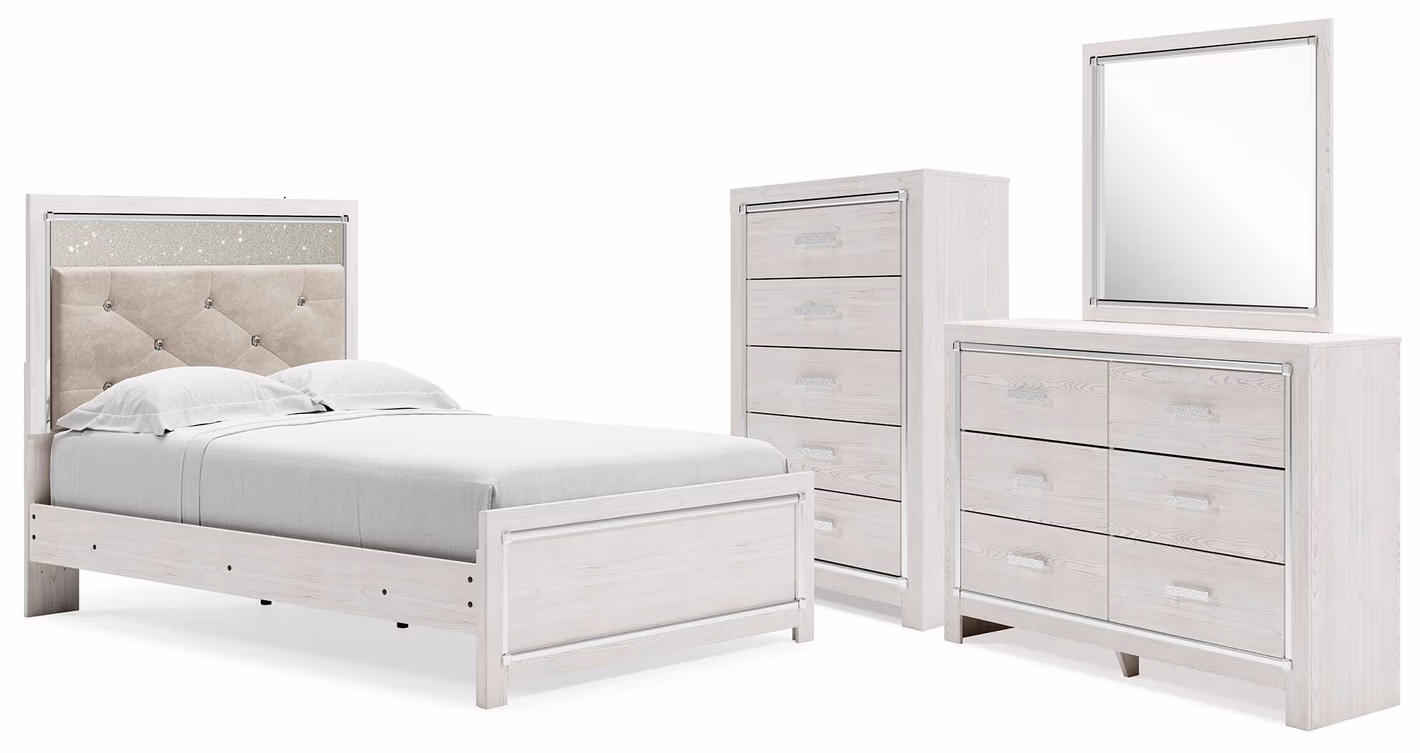e1df5203b042b8d1fb6abca83a9ea5a3 Altyra Full Panel Bed, Dresser, Mirror and Chest - Image 1