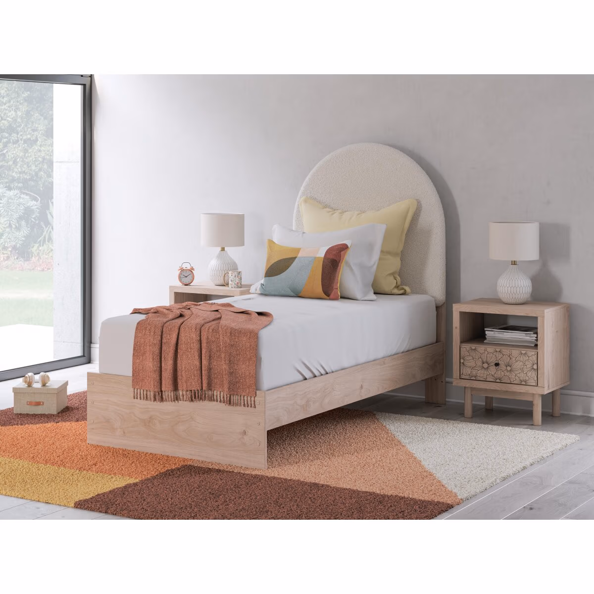 Arloster Twin Upholstered Panel Bed - Image 3