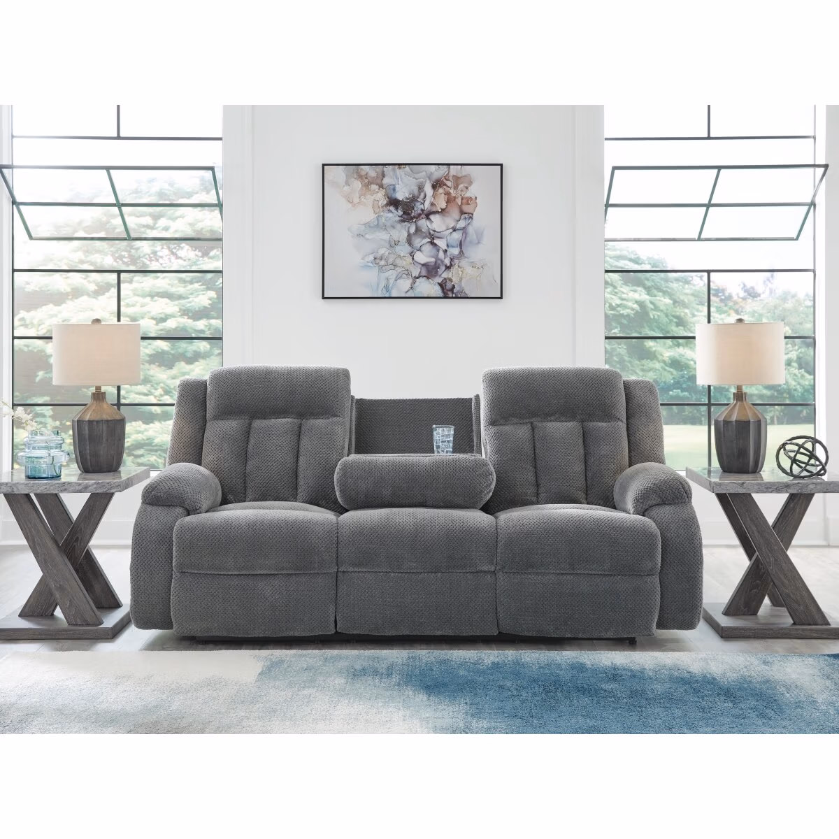 Observation Power Reclining Sofa with Drop Down Table - Image 8