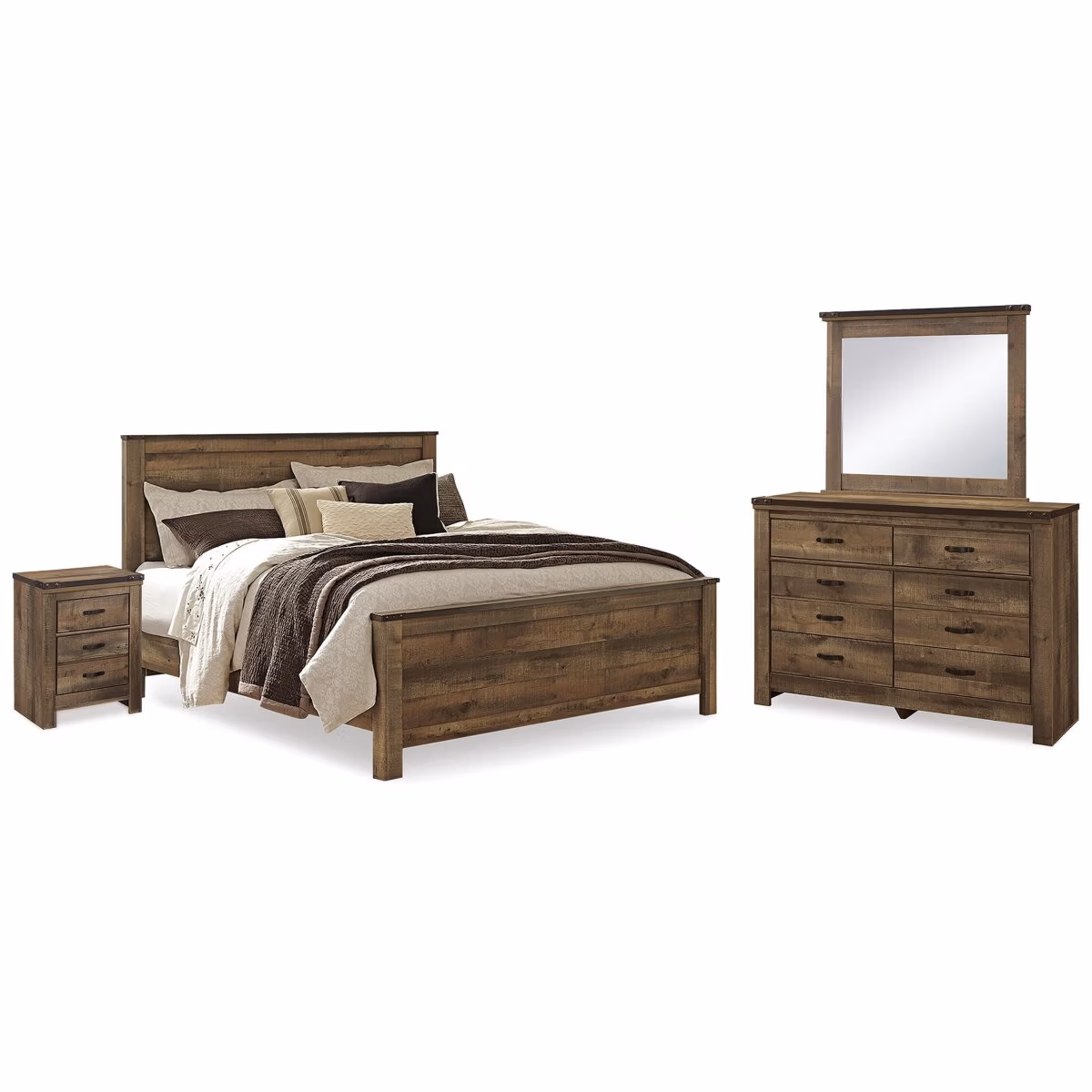 Trinell King Panel Bed, Dresser, Mirror and Nightstand - Image 2