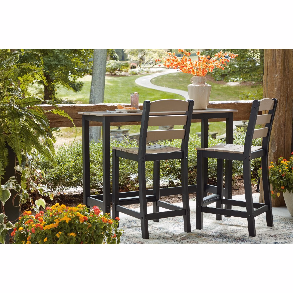 Shoreline Beach Outdoor Counter Table and 2 Barstools - Image 10
