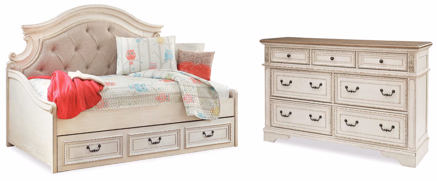 Realyn Twin Storage Day Bed and Dresser