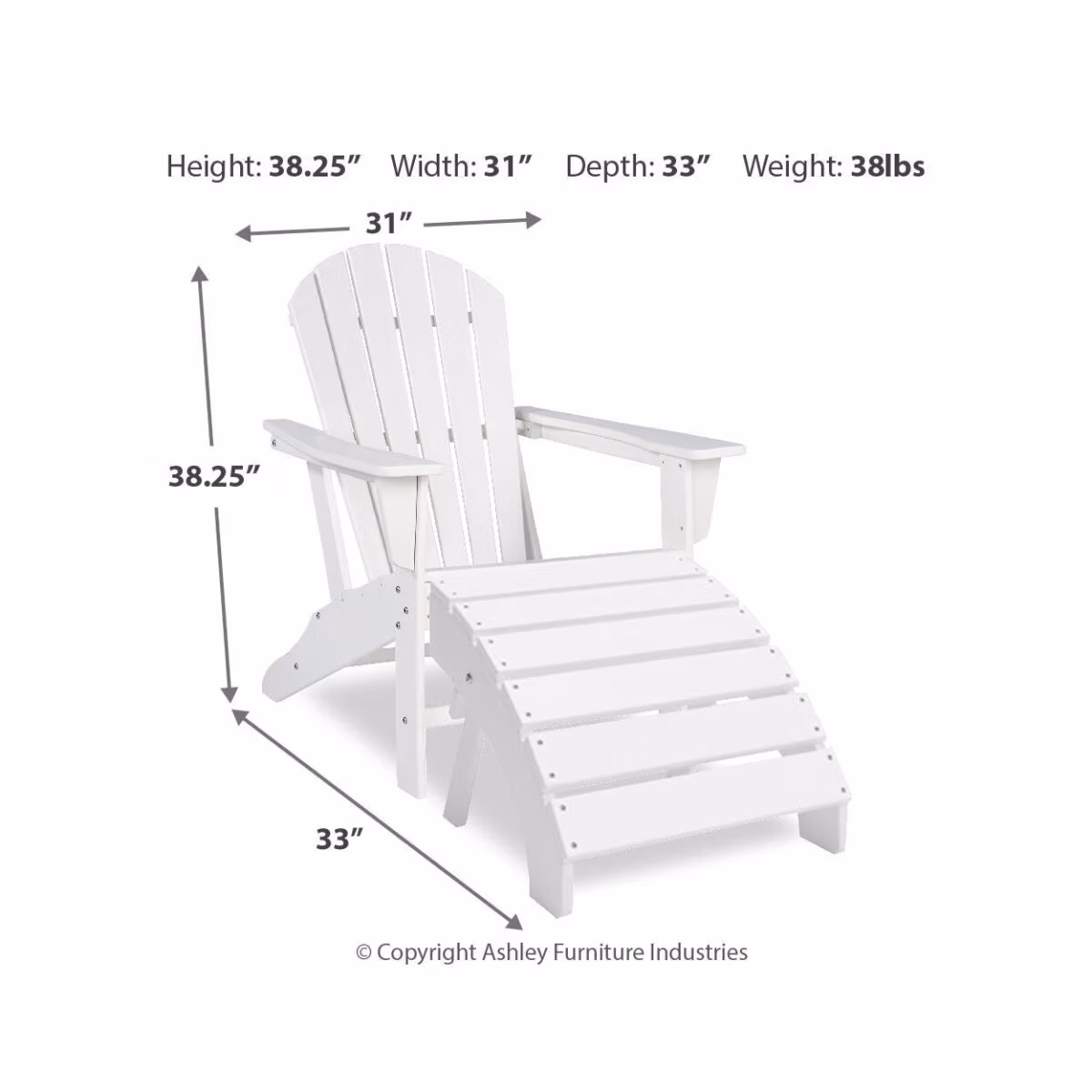 Sundown Treasure Adirondack Chair with End Table - Image 7
