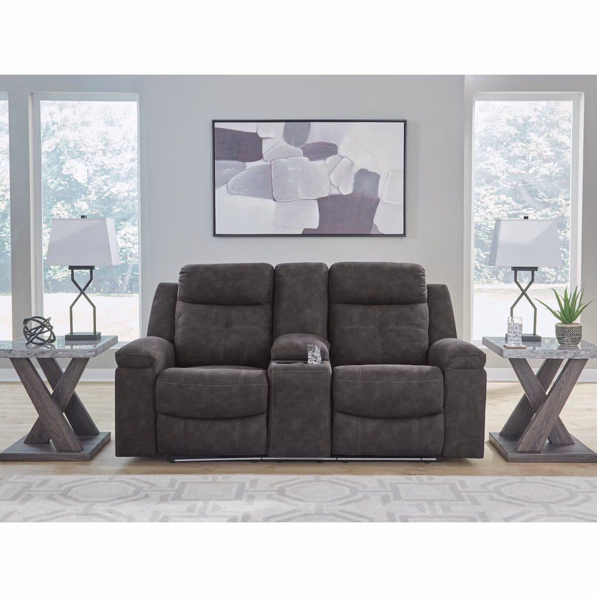 Brysonview Reclining Loveseat with Console - Image 2