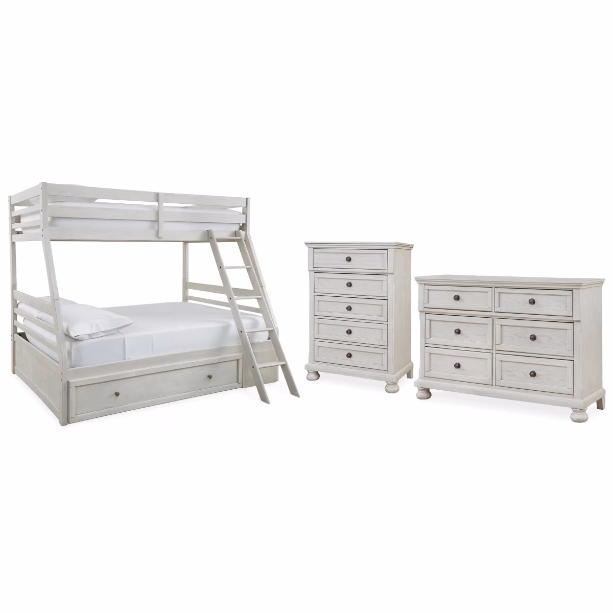 Robbinsdale Twin over Full Bunk Bed, Dresser and Chest - Image 2