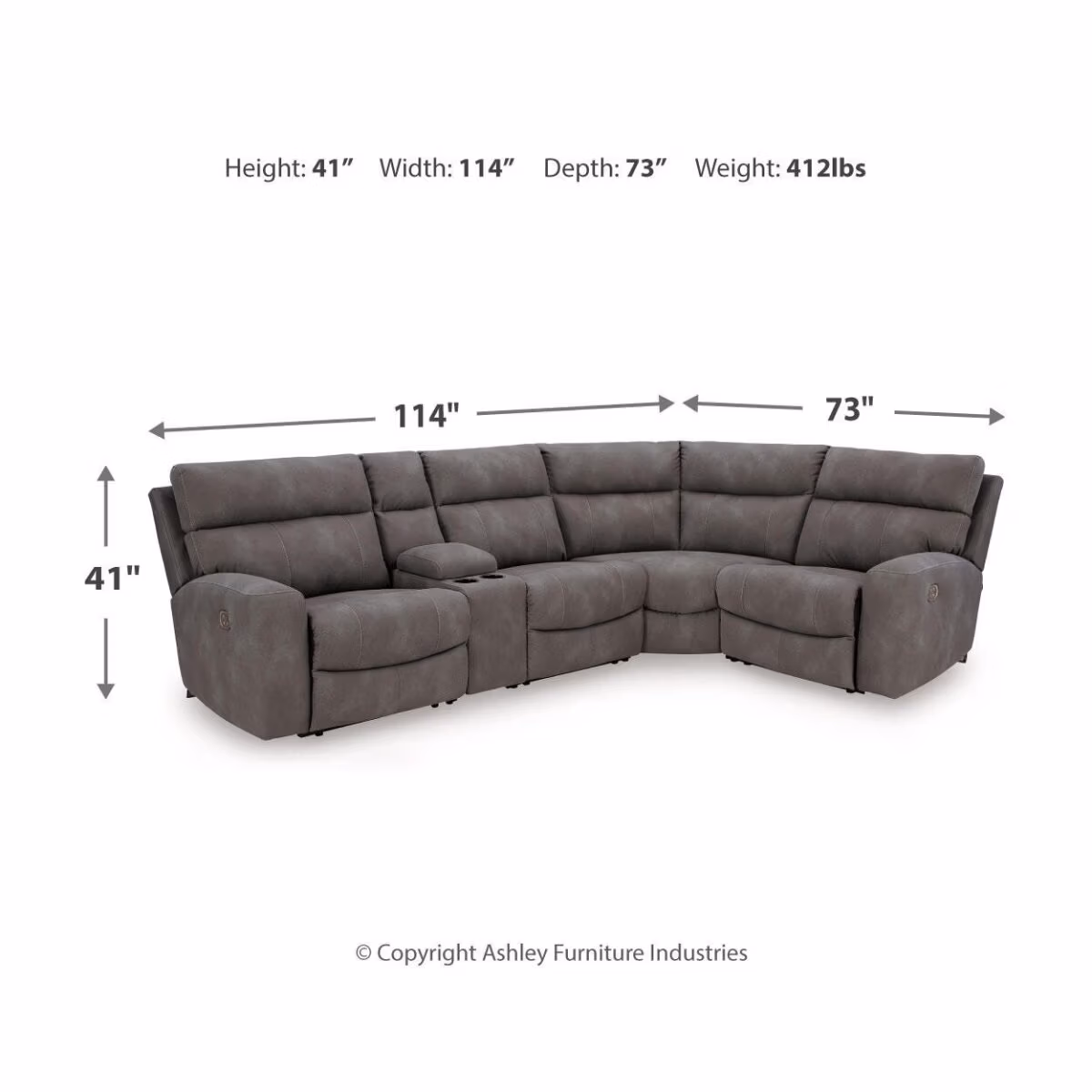 Next-Gen Durapella 5-Piece Power Reclining Sectional - Image 22