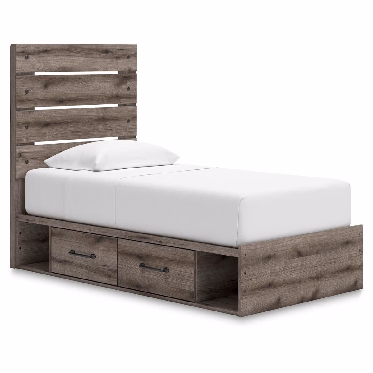 Graystorm Twin Panel Bed with Storage - Image 2