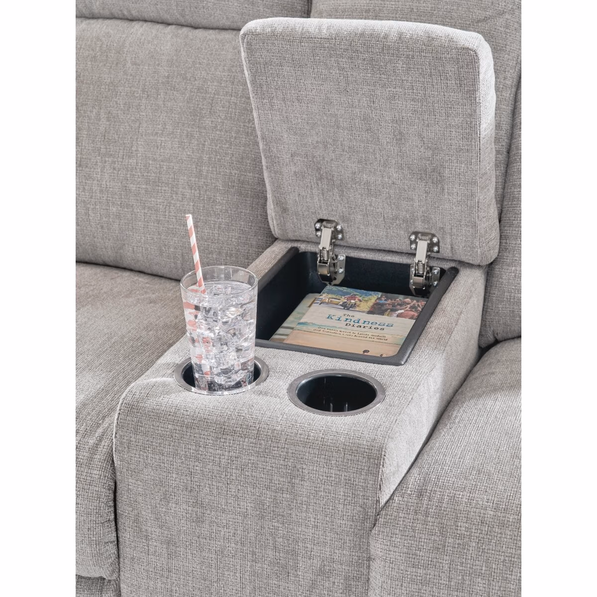 Barnsana Power Reclining Loveseat with Console - Image 9