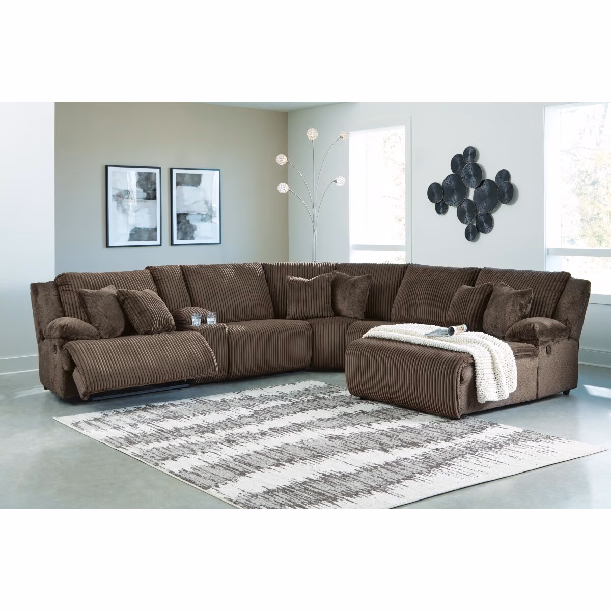 Top Tier 6-Piece Reclining Sectional with Chaise - Image 3