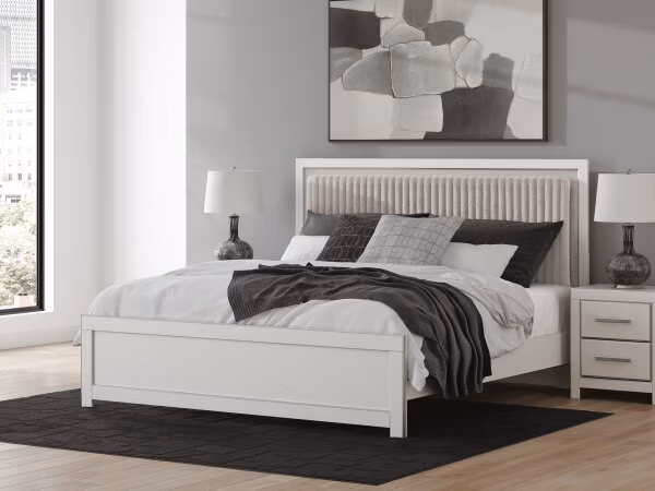 Zuraleus King Upholstered Panel Platform Bed - Image 3