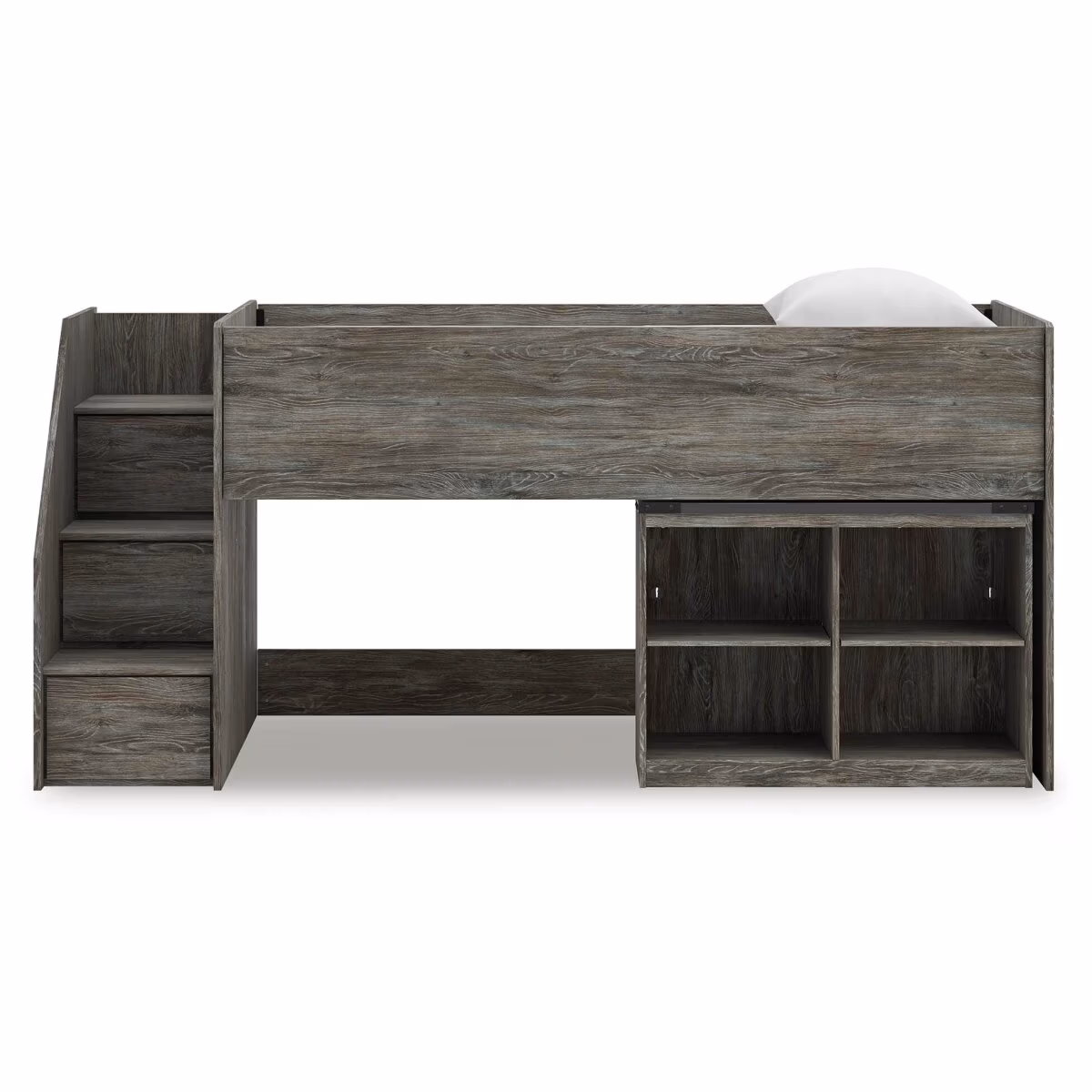 Frandern Twin Loft Bed with Bookcase Storage - Image 7