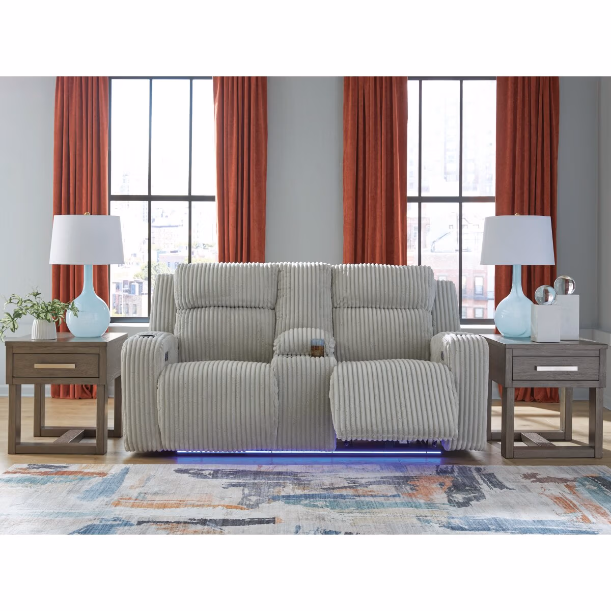 Carvara Power Reclining Loveseat with Console - Image 3