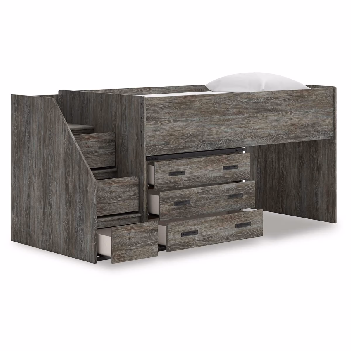 Frandern Twin Loft Bed with Drawer Storage - Image 4