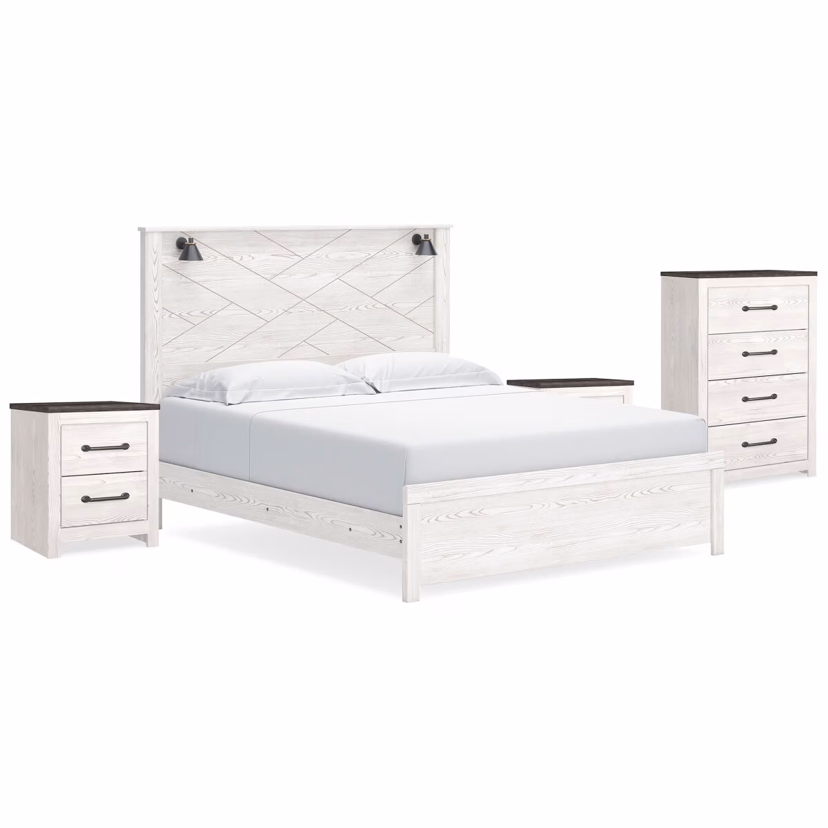 Gerridan King Panel Bed, Chest and 2 Nightstands - Image 2