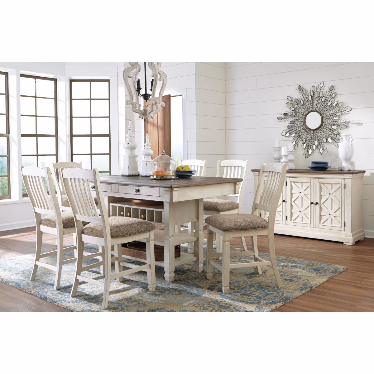 Bolanburg Counter Height Dining Table and 6 Barstools with Server - Image 2