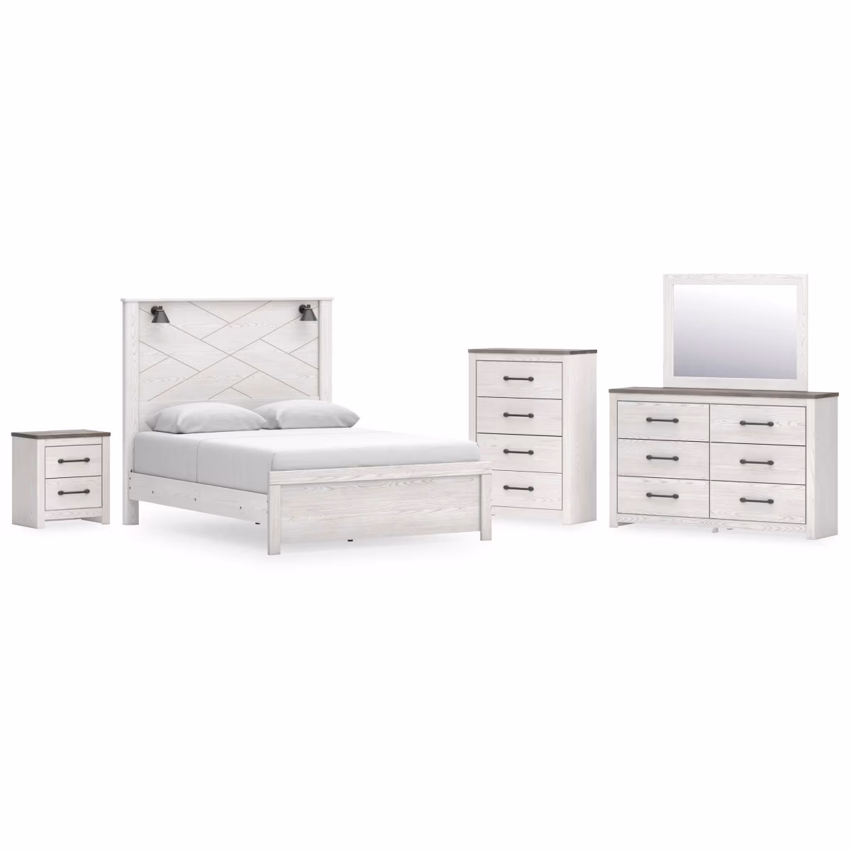 Gerridan Queen Panel Bed, Dresser, Mirror, Chest and Nightstand - Image 2