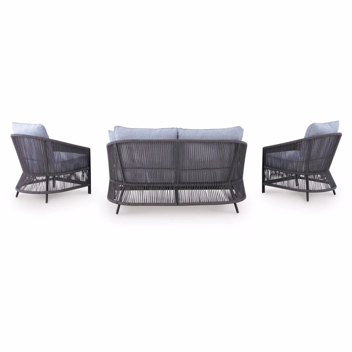 Bridges Beach Outdoor Love/Chairs/Table Set (Set of 4) - Image 5