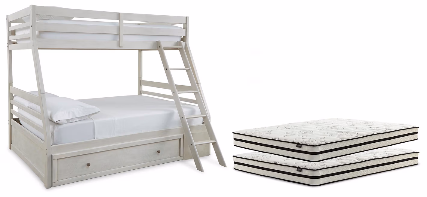 Robbinsdale Twin over Full with Storage and Mattresses