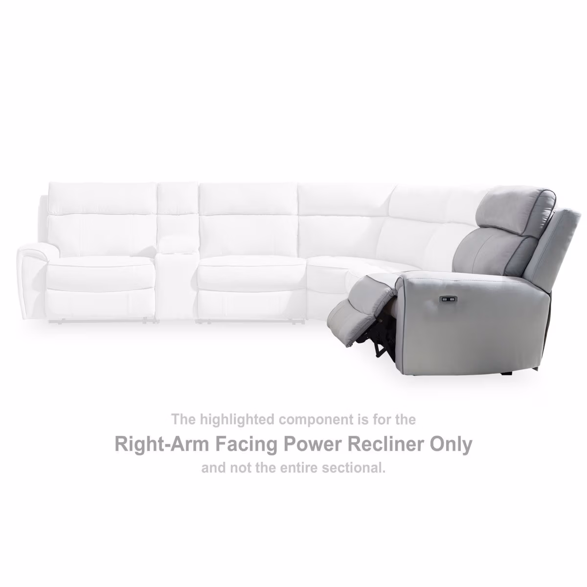 Social Pointe Right-Arm Facing Power Recliner - Image 3