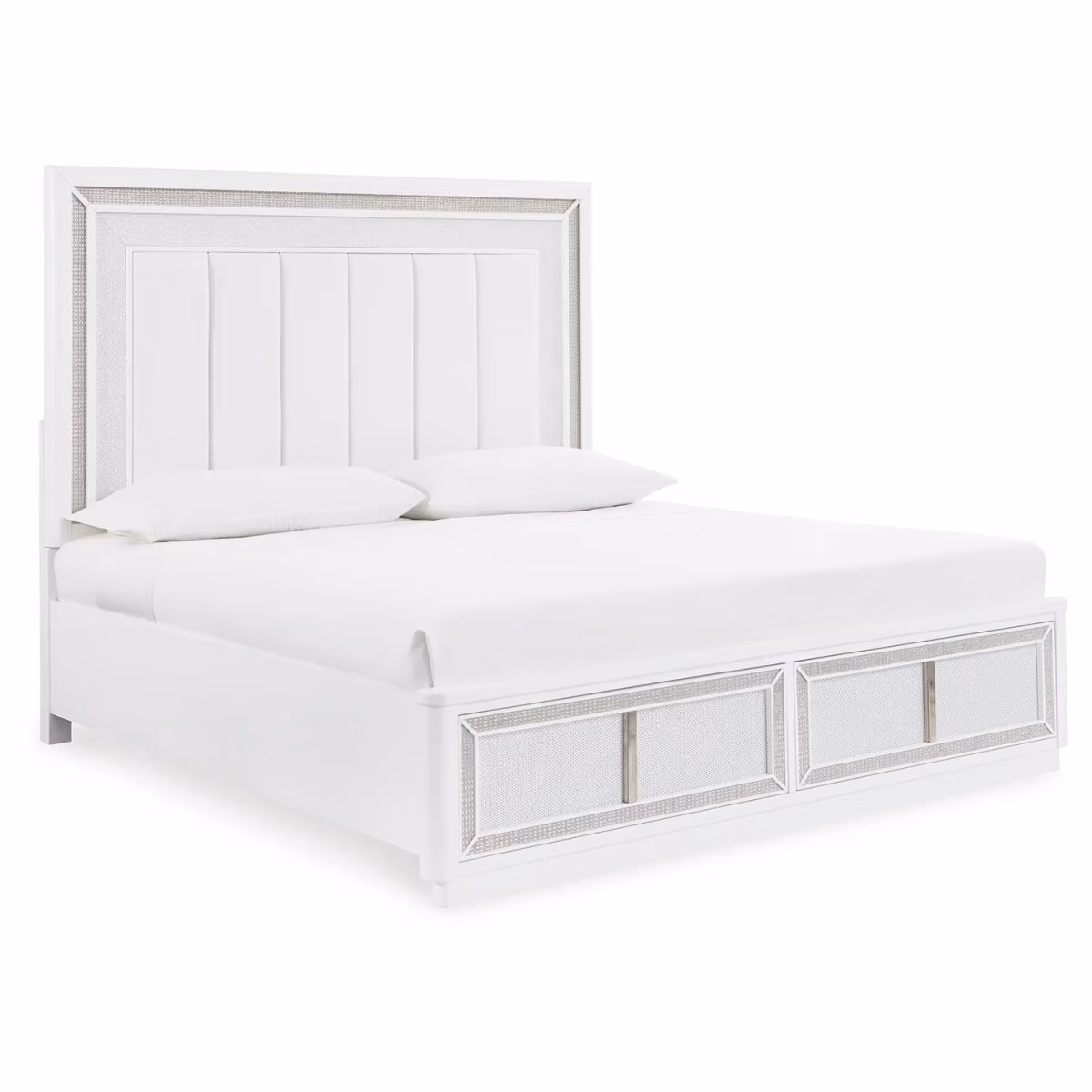 Chalanna Queen Upholstered Storage Bed, Dresser and Mirror - Image 6