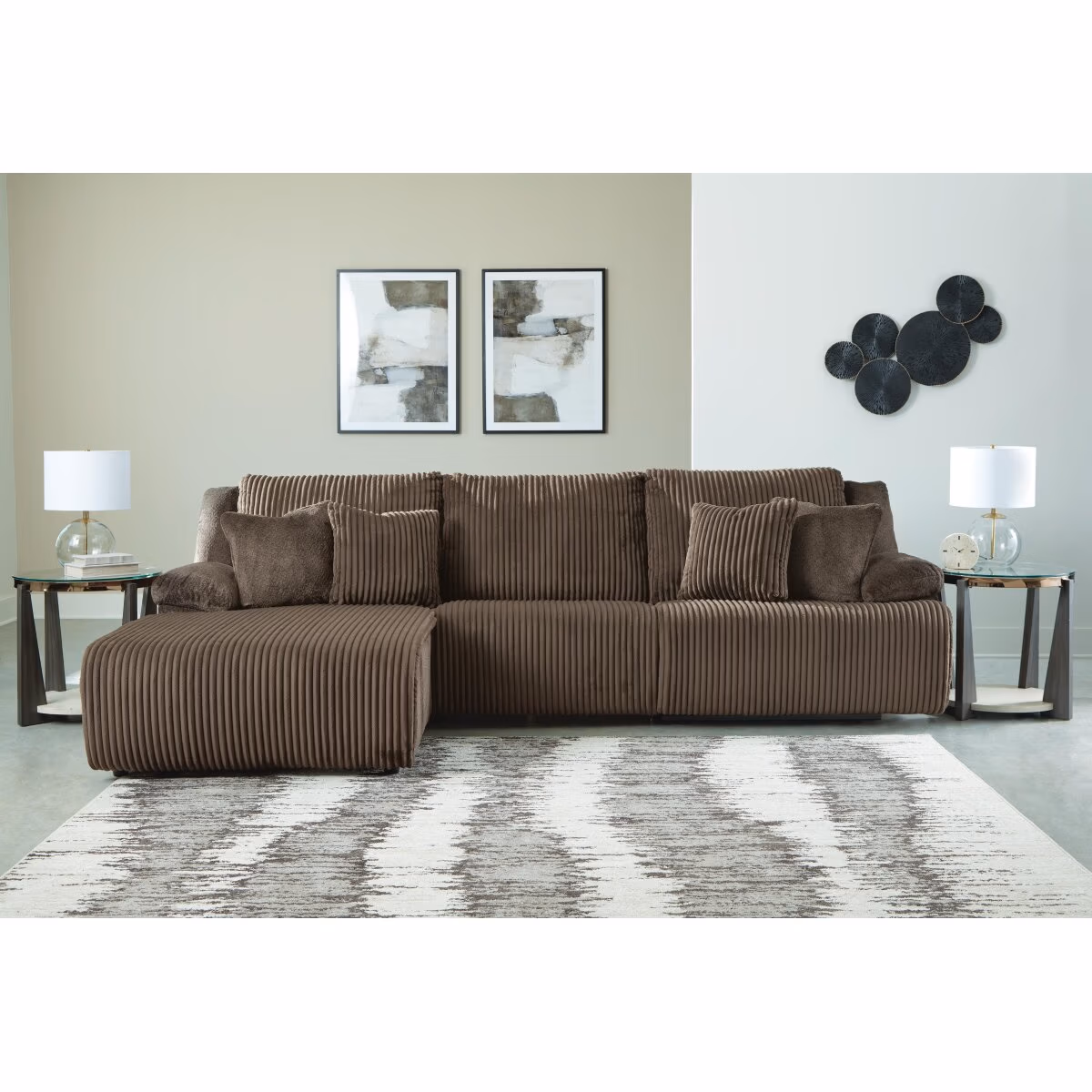 Top Tier 3-Piece Reclining Sectional Sofa Chaise - Image 3