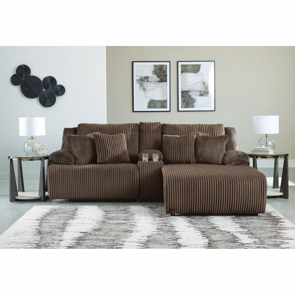 Top Tier 3-Piece Reclining Sectional Sofa with Chaise - Image 3