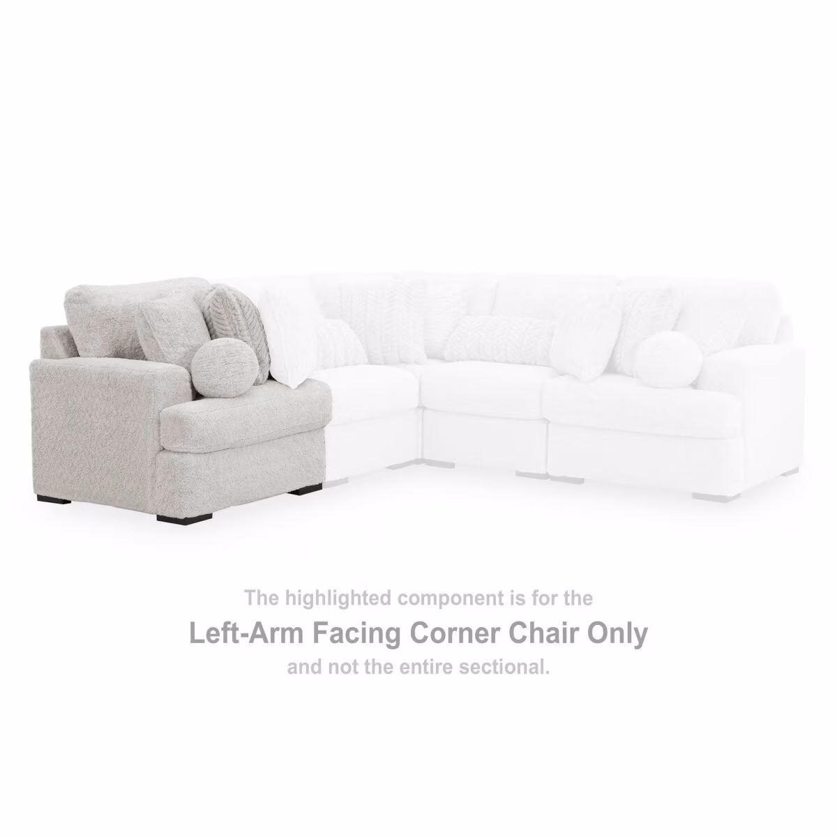 Cuddle Plush Left-Arm Facing Corner Chair - Image 3