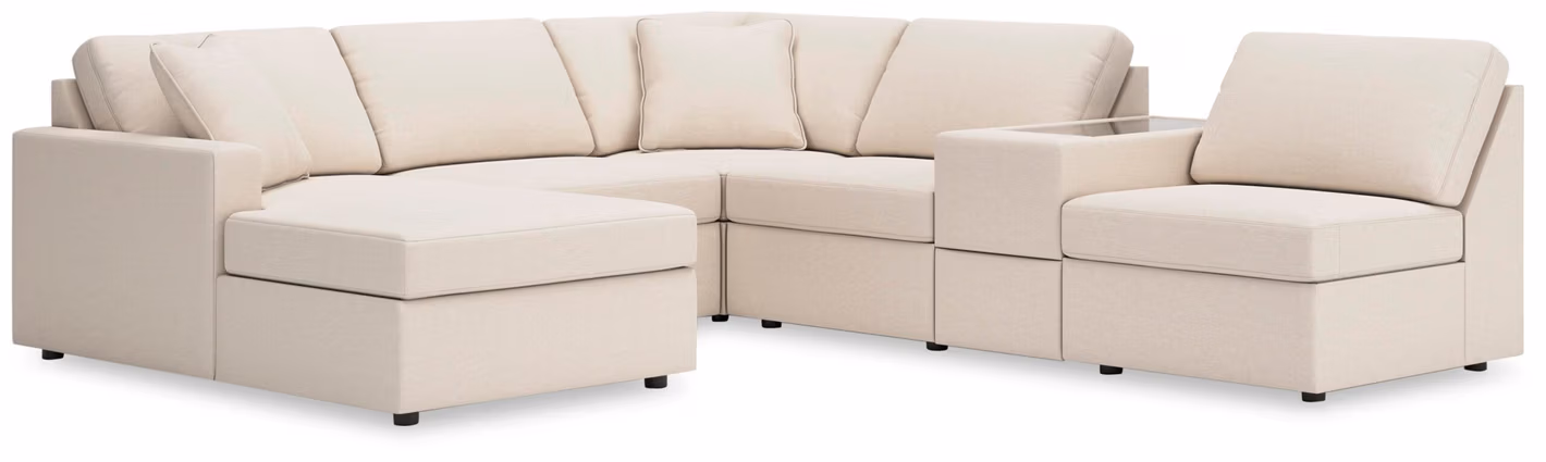 f766318e3eb5d757597dd943399a0345 Modmax 6-Piece Sectional with Chaise - Image 1