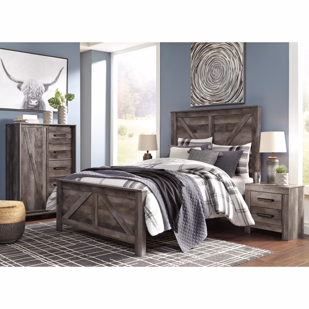 Wynnlow Queen Crossbuck Panel Bed - Image 8