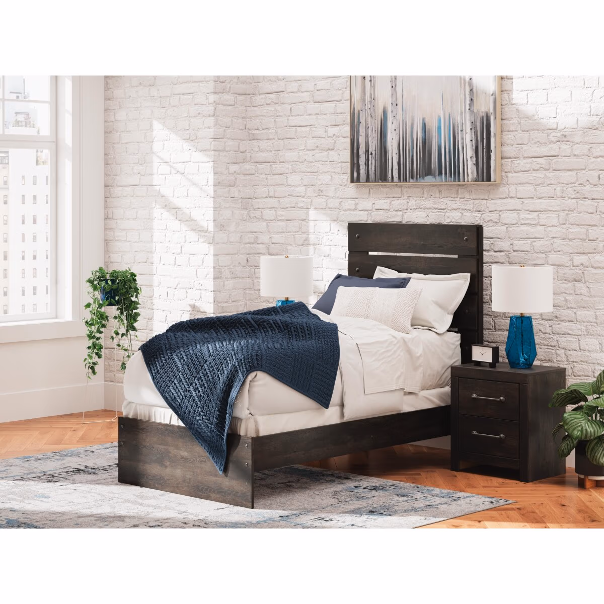 Hollivern Twin Panel Bed, Dresser and Mirror - Image 18