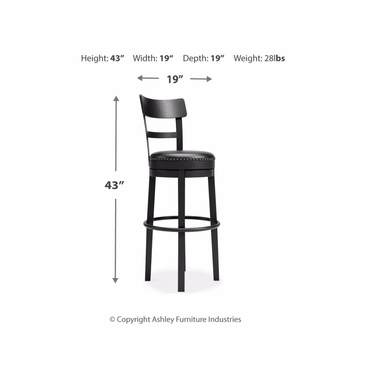 Valebeck Bar Height Bar Stool - Image 5