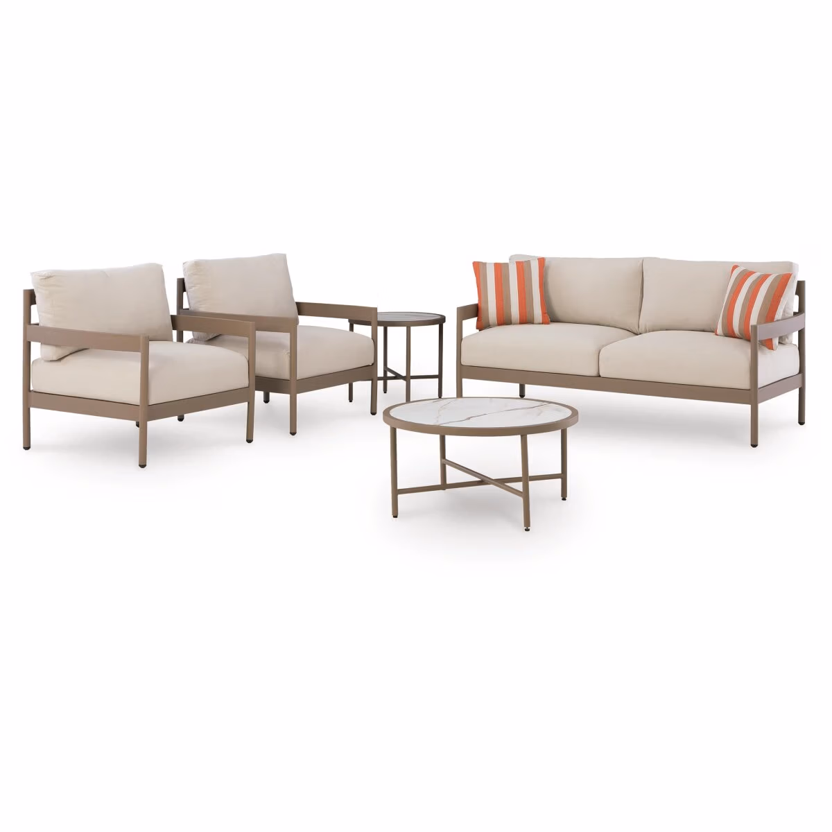 Bluff Trail Outdoor Love/Chairs/Tables Set (Set of 5) - Image 4